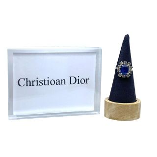 クリスチャンディオール(Christian Dior)のディオール　ヴィンテージリング　色石　エメラルドカット　良品　指輪　15号(リング(指輪))