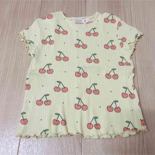 ザラキッズ(ZARA KIDS)のZARAベビー　さくらんぼリブTシャツ　98(Tシャツ/カットソー)