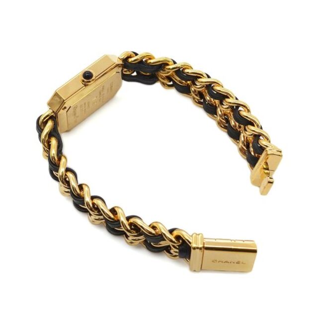 シャネル CHANEL プルミエール Mサイズ H0001 ヴィンテージ レディース 腕時計 ブラック 文字盤 ゴールド ウォッチ Premiere VLP 90183817 シャネル CHANEL プルミエール Mサイズ H0001 ヴィンテージ レディース 腕時計 ブラック 文字盤 ゴールド ウォッチ Premiere VLP 90183817