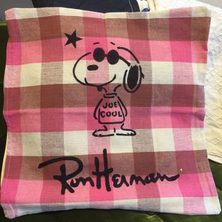 スヌーピー(SNOOPY)のスヌーピーチェック柄クッションカバー ハンドメイド(クッションカバー)