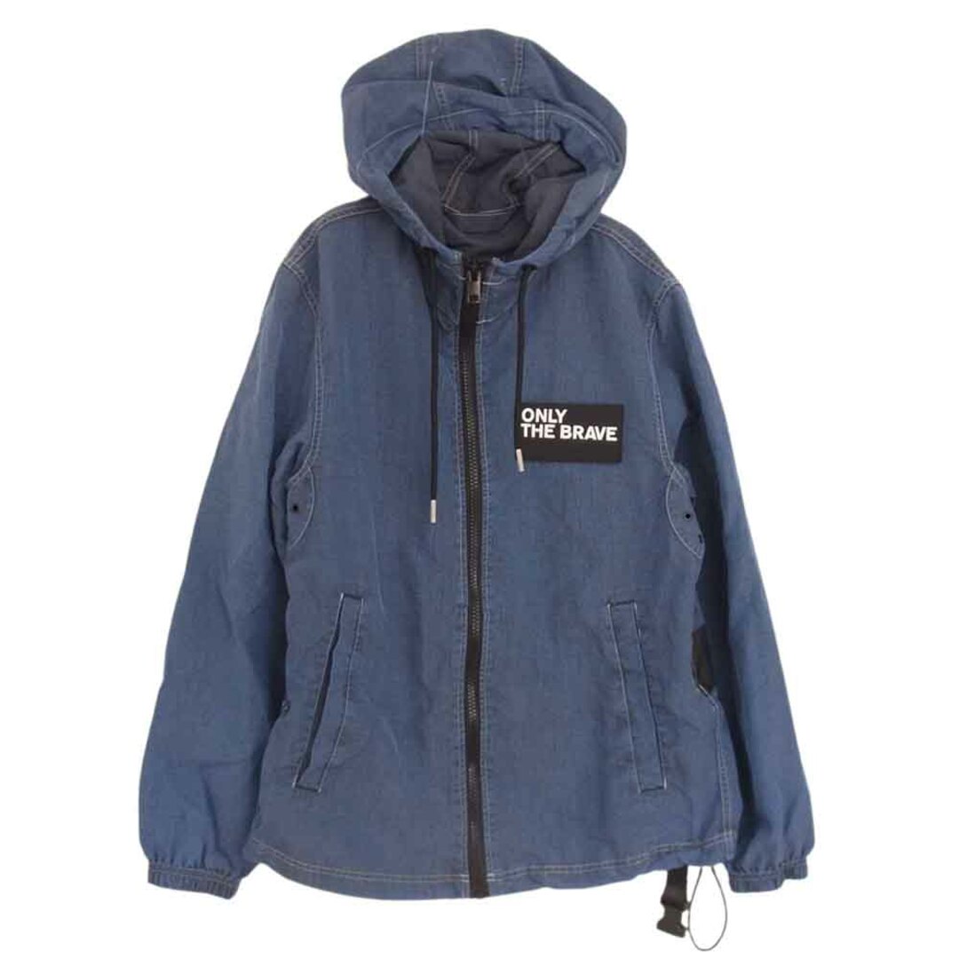 【超目玉枠】 DIESEL - DIESEL ディーゼル ジャケット ONLY THE BRAVE ワッペン ナイロン パーカー ジャケット インディゴブルー系【中古】 その他