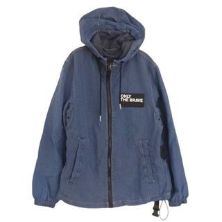 ディーゼル(DIESEL)のDIESEL ディーゼル ジャケット ONLY THE BRAVE ワッペン ナイロン パーカー ジャケット インディゴブルー系【中古】(その他)