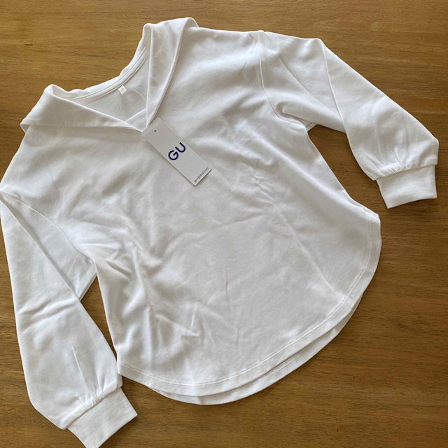 GU セーラーカラーT 長袖 130 新品 ホワイト GU ジーユー ビスチェ 130