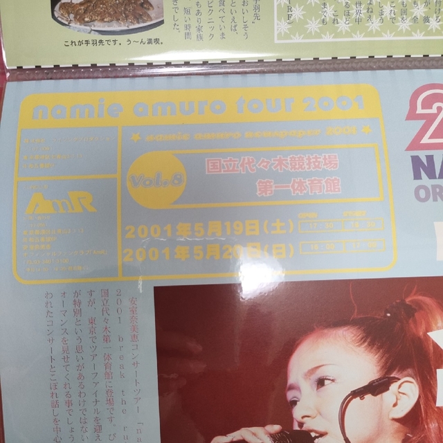 安室奈美恵　コンサートグッズ　newspaper 2001　9枚