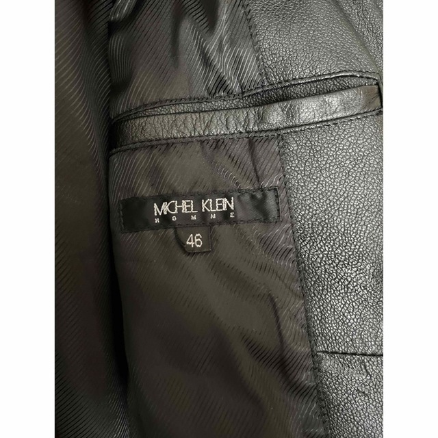 MICHEL KLEIN HOMME(ミッシェルクランオム)のミッシェルクランオム　やぎ皮　レザー メンズのジャケット/アウター(レザージャケット)の商品写真