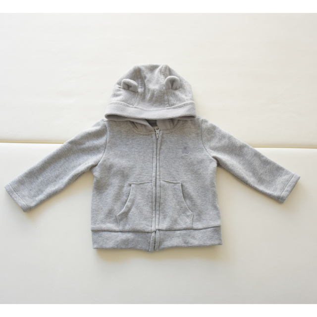 babyGAP(ベビーギャップ)のbabyGAP くま耳フードパーカー オーバーオール どんぐり帽 ダッフィ キッズ/ベビー/マタニティのベビー服(~85cm)(その他)の商品写真