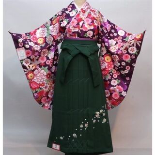 着物袴セット ジュニア用へ直し135～150cm 袴変更可能 NO29976(和服/着物)