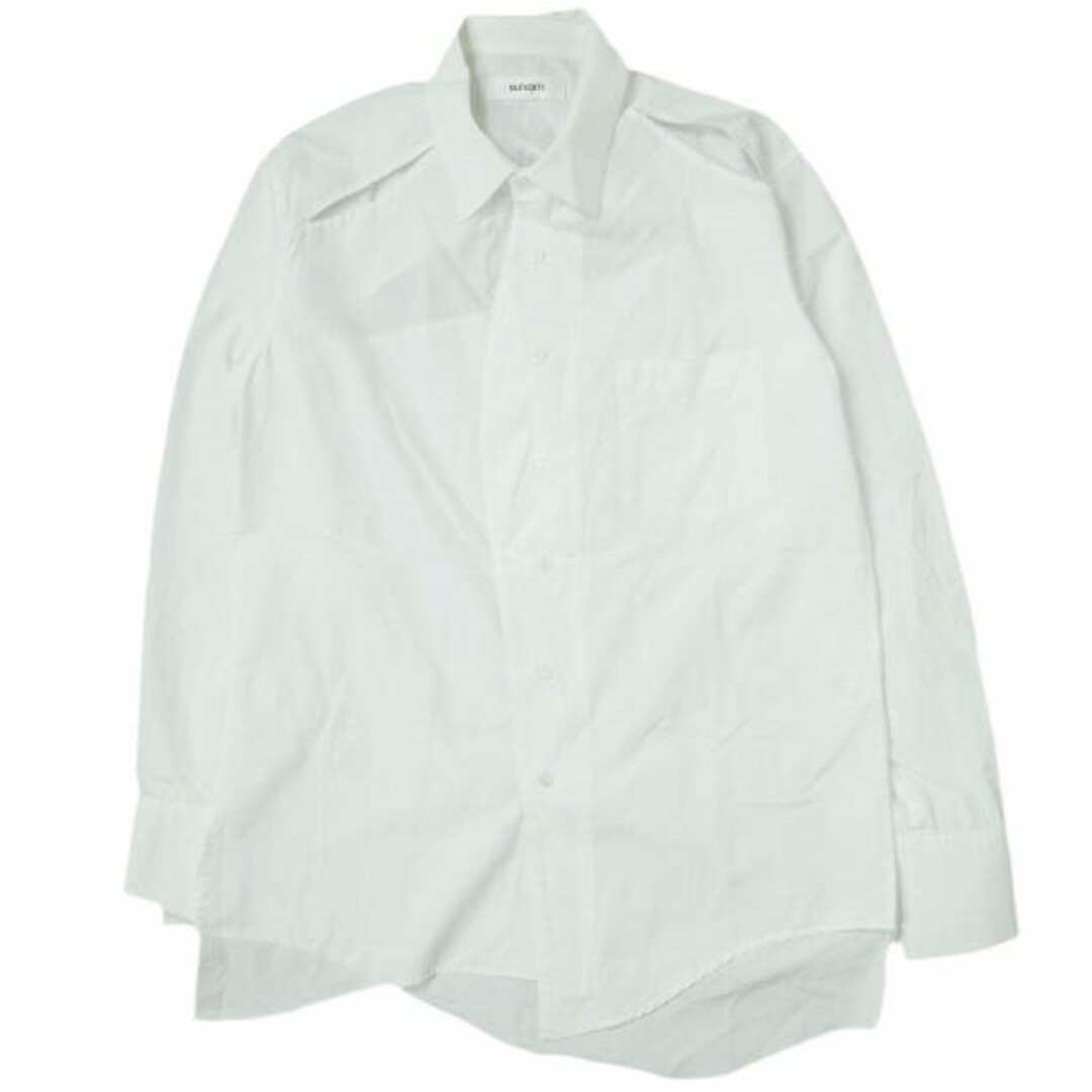 sulvam サルバム 22SS 日本製 Slash collar shirt スラッシュアシンメトリーレギュラーカラーシャツ SP-B01-001 S WHITE ユニセックス トップス【sulvam】約635cmサイズ備考