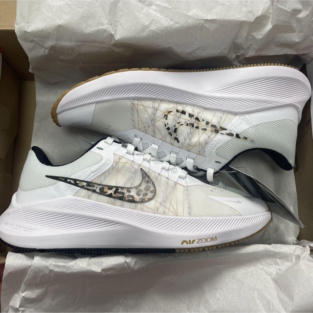 新品 nike winflo 8 "white leopard" ランニング 6