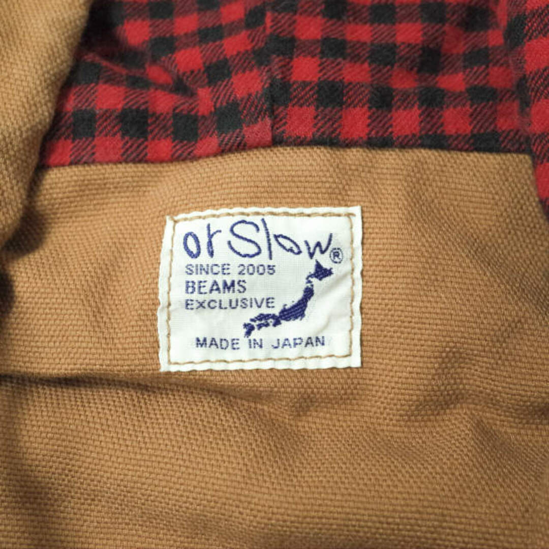 orslow x BEAMS BOY オアスロウ ビームスボーイ 別注 日本製 ブラウンダックフードジャケット XS(0) BROWN ワーク ブルゾン アウター【orslow × BEAMS BOY】