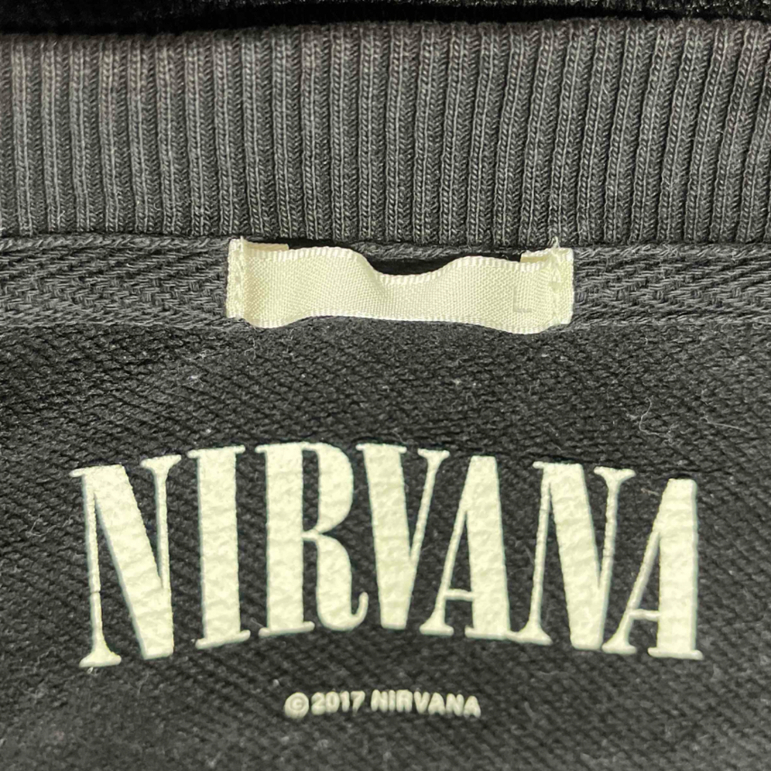 GU(ジーユー)のNirvana ニルバーナ KurtCoban スウェット 黒 ブラック メンズのトップス(スウェット)の商品写真