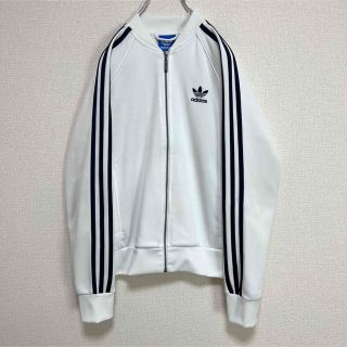 ★adidas トラックトップ スーバースター ホワイト×ネイビー M