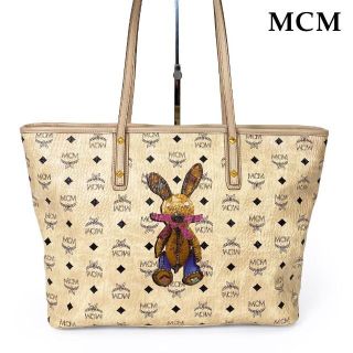 パネル ☆美品☆MCM トートバック うさぎ ビット モノグラム ロゴ柄