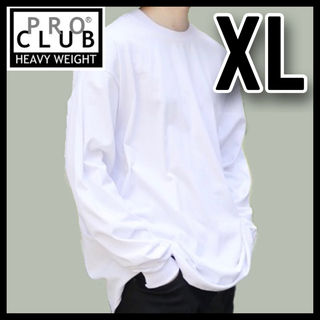 プロクラブ(PRO CLUB)の新品未使用 プロクラブ 無地長袖Tシャツ ヘビーウエイト ロンT 白１枚 XL(Tシャツ/カットソー(七分/長袖))