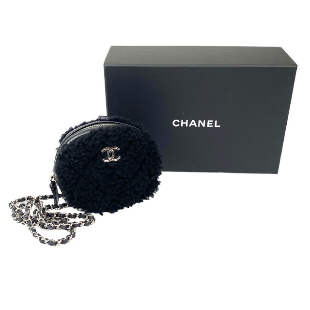 CHANEL(シャネル)の[USED/中古]CHANEL シャネル その他バッグ バッグ ココネージュ チェーンクラッチ マトラッセ シルバー金具 ボア素材 黒 31番台 黒 ブラック 中古 tdc-000391-4d レディースのバッグ(その他)の商品写真