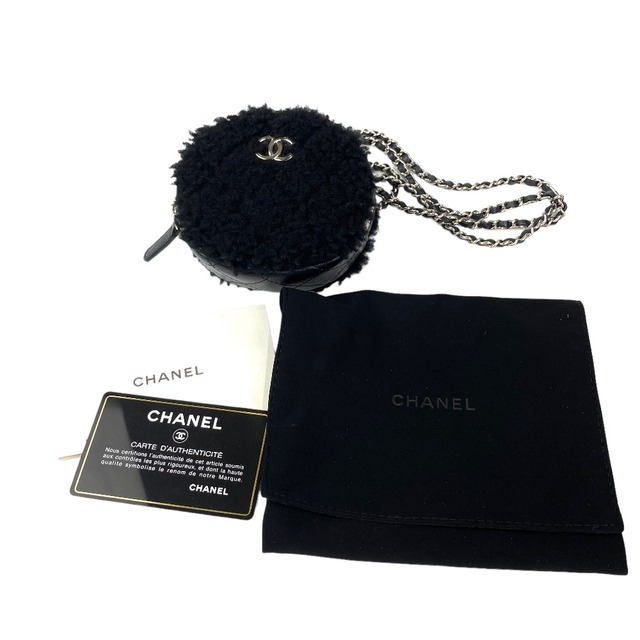 CHANEL(シャネル)の[USED/中古]CHANEL シャネル その他バッグ バッグ ココネージュ チェーンクラッチ マトラッセ シルバー金具 ボア素材 黒 31番台 黒 ブラック 中古 tdc-000391-4d レディースのバッグ(その他)の商品写真