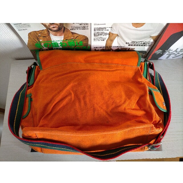 D&G(ディーアンドジー)のD&G キャンバス ショルダーバッグ オレンジ 男女兼用 メンズのバッグ(ショルダーバッグ)の商品写真