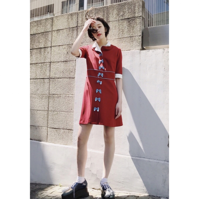 PAMEO POSE(パメオポーズ)の【 PAMEO POSE 】Ruban La Nina Dress ワンピース レディースのワンピース(ひざ丈ワンピース)の商品写真
