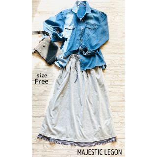 マジェスティックレゴン(MAJESTIC LEGON)のMAJESTIC LEGON  デニムシャツ　レディース　Free size(シャツ/ブラウス(長袖/七分))