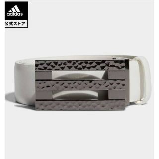 アディダス(adidas)の【新品】アディダス　ベルト　白　ホワイト　レザー　3ストライプ　ゴルフ　牛革(その他)