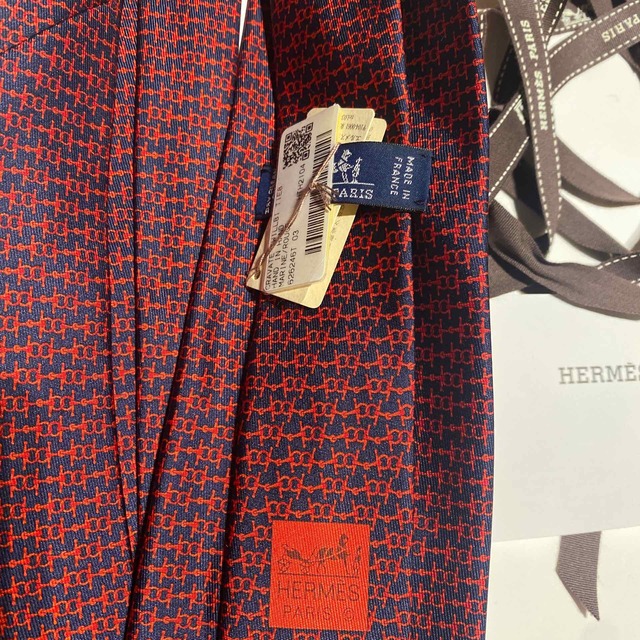 新品未使用 タグ付き HERMES ネクタイ シルク 100%