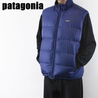 00s 廃盤型 Patagonia パタゴニア ダウンベスト ブルー アウトドア