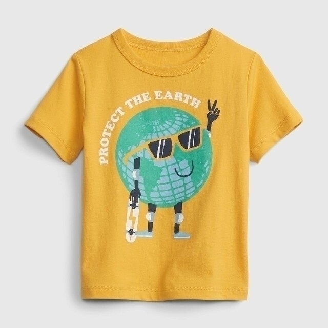 babyGAP(ベビーギャップ)の【新品】GAP オーガニックコットン 90cm Tシャツ★2着set キッズ/ベビー/マタニティのキッズ服男の子用(90cm~)(Tシャツ/カットソー)の商品写真