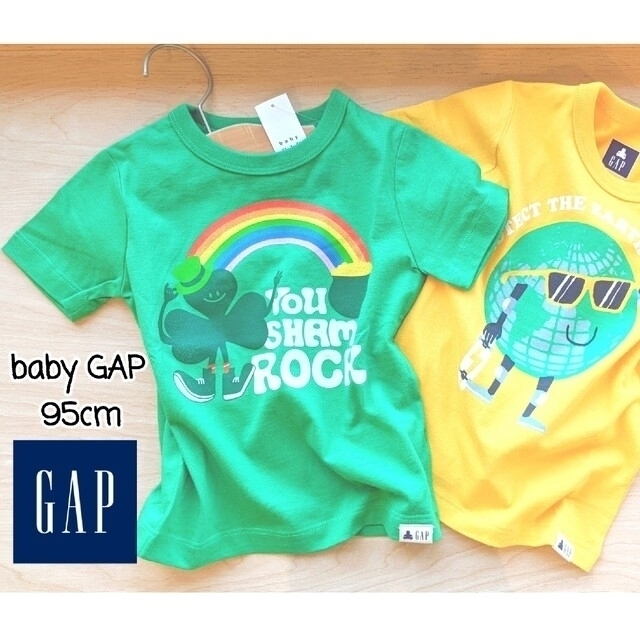 babyGAP(ベビーギャップ)の【新品】GAP オーガニックコットン 90cm Tシャツ★2着set キッズ/ベビー/マタニティのキッズ服男の子用(90cm~)(Tシャツ/カットソー)の商品写真