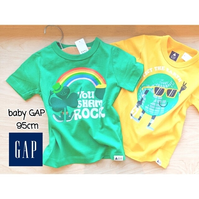 babyGAP(ベビーギャップ)の【新品】GAP オーガニックコットン 90cm Tシャツ★2着set キッズ/ベビー/マタニティのキッズ服男の子用(90cm~)(Tシャツ/カットソー)の商品写真