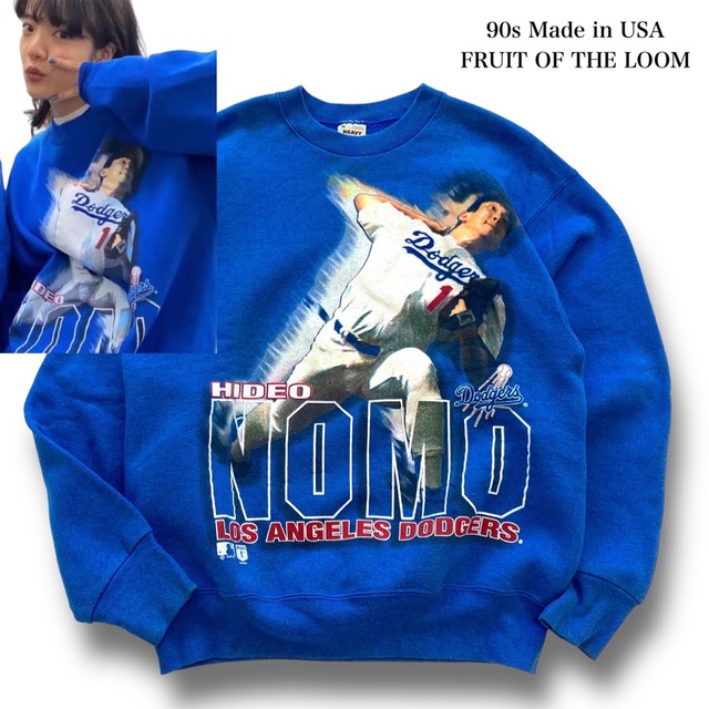 1995 FOTL MLB Dodgers 野茂英雄 ビッグプリントスウェット ワンピなど
