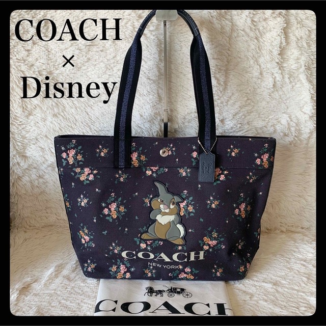 限定品✨️COACH×Disneyコラボトート とんすけ ショルダー A4収納可-