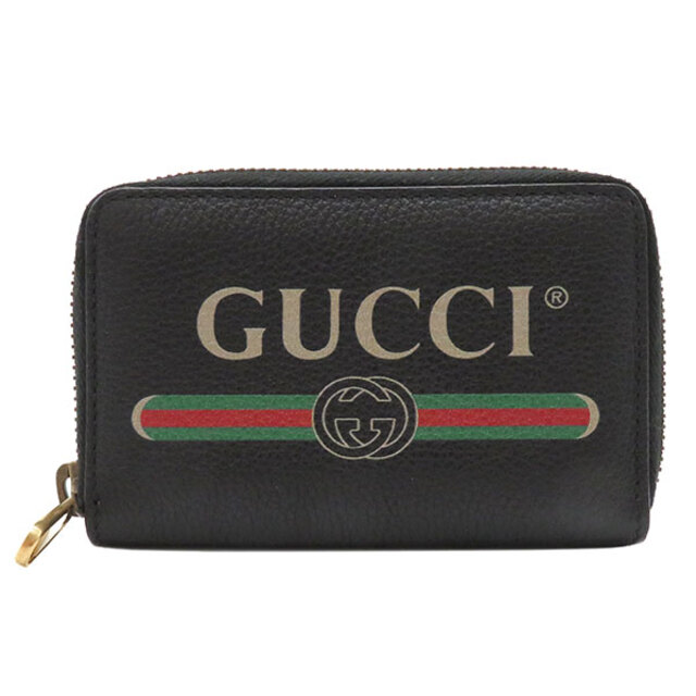 Gucci - グッチ コインケース ロゴプリント 496319 ブラックの通販 by