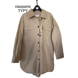 チャオパニックティピー(CIAOPANIC TYPY)の新品CIAOPANIC TYPY オーバーサイズCPOシャツ　ベージュ(シャツ/ブラウス(長袖/七分))