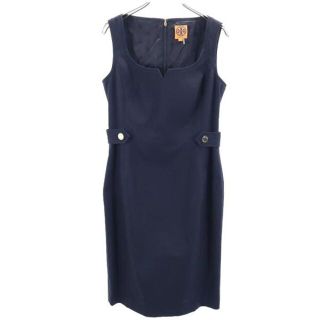 美品 トリーバーチ ノースリーブ ワンピース 4 紺 Tory Burch