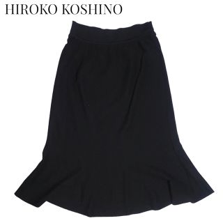 ヒロココシノ(HIROKO KOSHINO)の【HIROKO KOSHINO)ニットスカート  ブラック　ヒロココシノ(ひざ丈スカート)