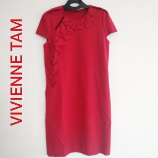 ヴィヴィアンタム(VIVIENNE TAM)のVIVIENNE TAM ワンピース レッド(ひざ丈ワンピース)