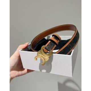 セリーヌ ミディアム ボーダートリオンフベルト size 75 ベルト
