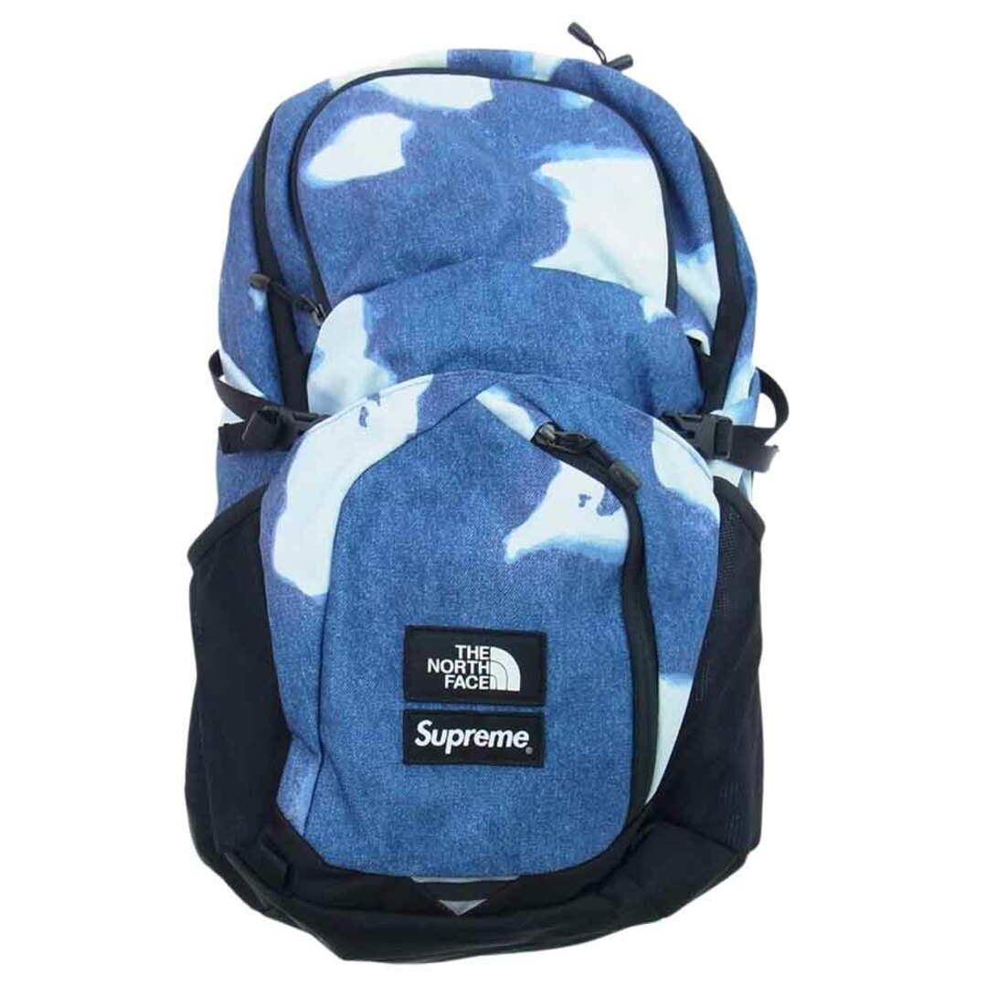 Supreme シュプリーム バックパック 21AW The North face ノースフェイス Bleached Denim Print Pocono Backpack ブリーチド デニム プリント ポコノ ボックス ロゴ バック パック インディゴブルー系【新古品】【未使用】