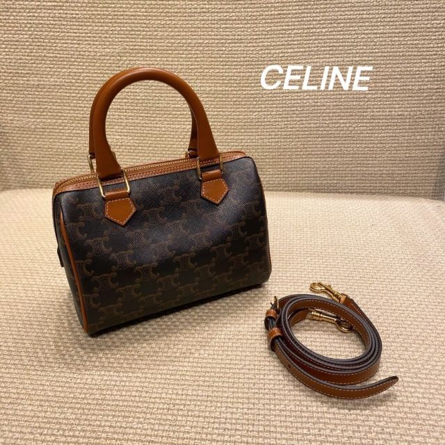 即納-96時間限定 オールドセリーヌ 2way ボストンバッグ 25cm