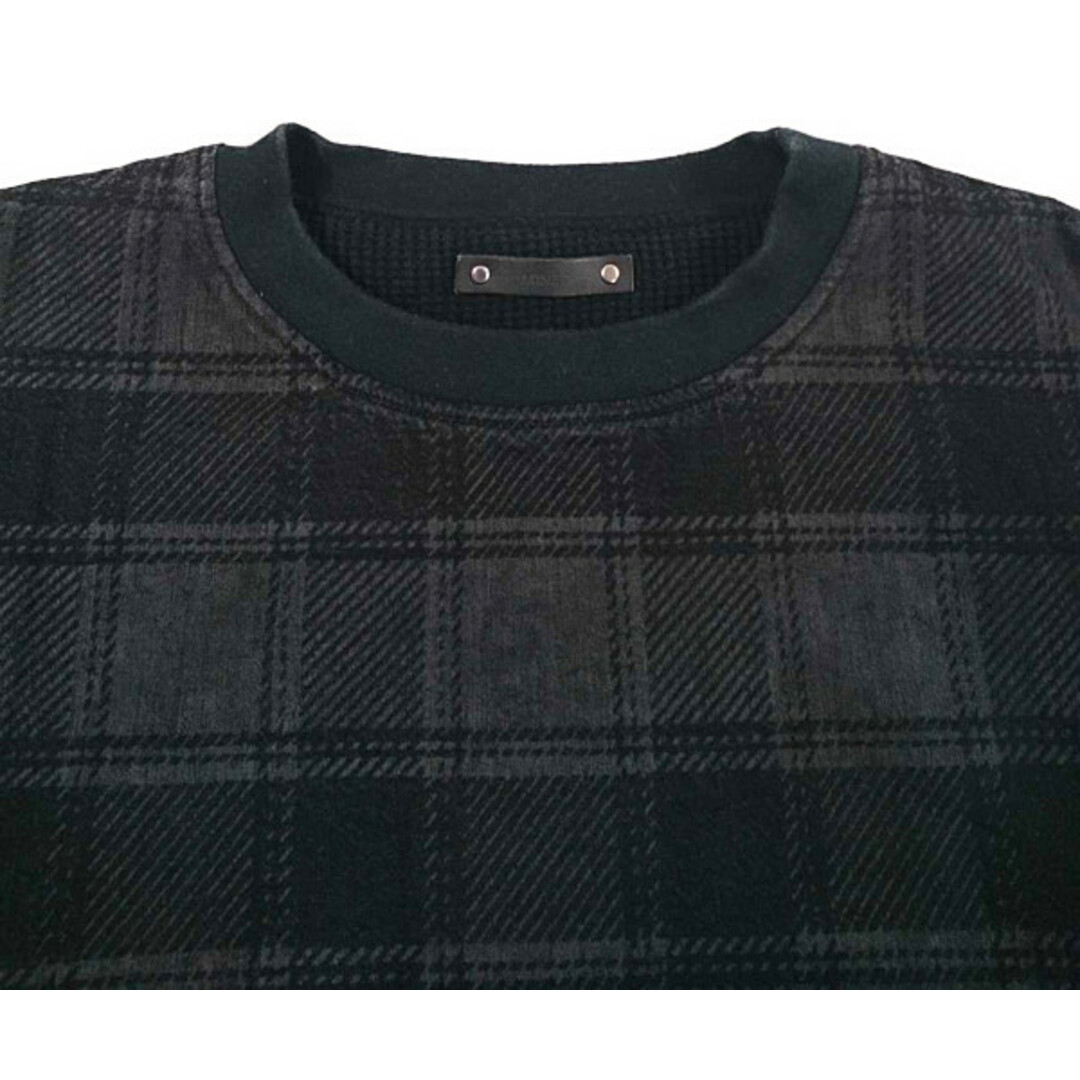 MINEDENIM マインデニム Denim Check Print Pullover デニム チェック スウェット ブラック サイズ1 正規品 / 26402 メンズのトップス(スウェット)の商品写真