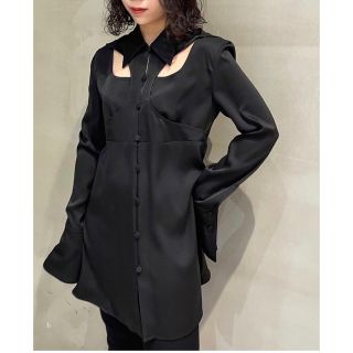 【ゆゆ様専用】FETICO  CUTOUT SATIN SHIRT(シャツ/ブラウス(長袖/七分))