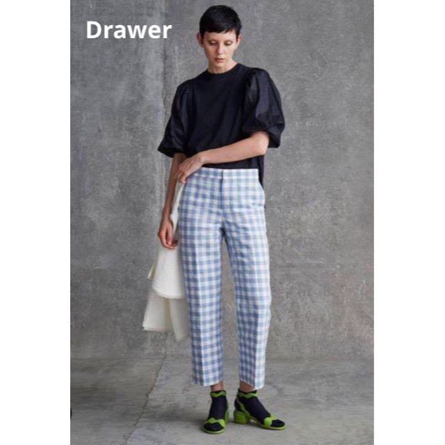 Drawer - 極美品✨ドゥロワー ギンガムチェック パンツ クロップ丈