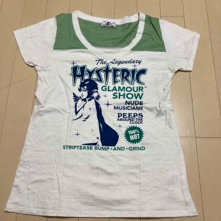 ヒステリックグラマー/マジョーラプリント VネックTシャツ/ブラック