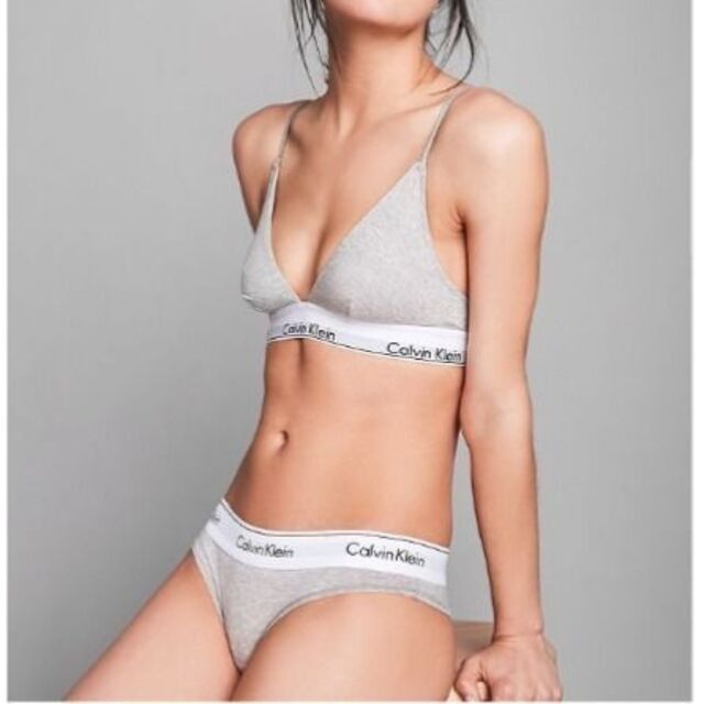 ck Calvin Klein(シーケーカルバンクライン)のカルバンクライン　レディース 上下セット　下着　Mサイズ　灰 レディースの下着/アンダーウェア(ブラ&ショーツセット)の商品写真