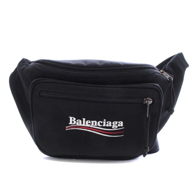 絶品】 Balenciaga 482389 黒 ウエストバッグ ボディバッグ