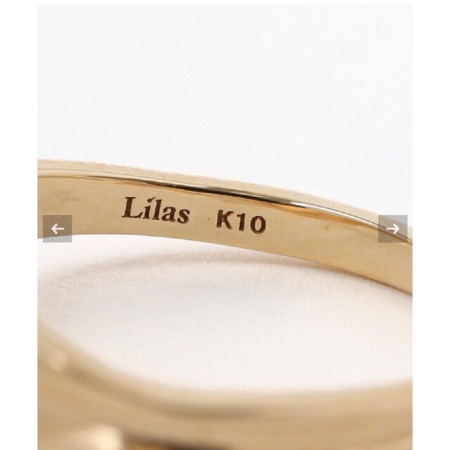 Lilas(リラ)のLilas　ユラギワイドリング　K10 レディースのアクセサリー(リング(指輪))の商品写真