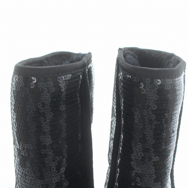 アグ オーストラリア スパンコール ムートンブーツ ミドル 25cm 黒 レディースの靴/シューズ(ブーツ)の商品写真