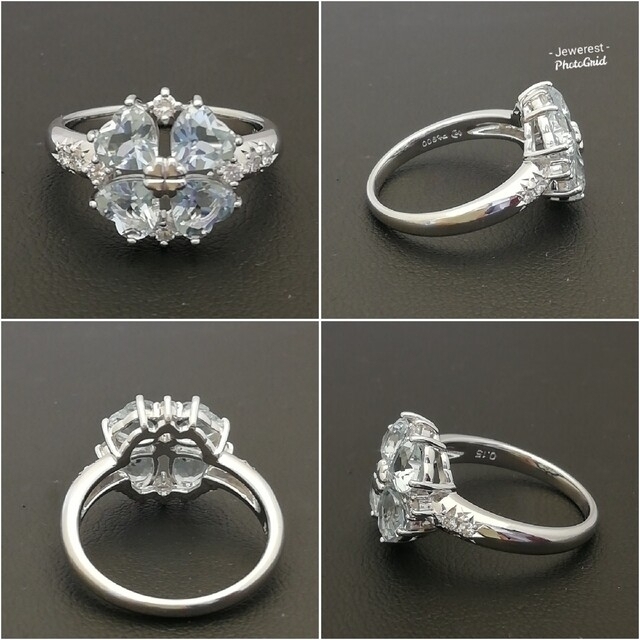 TASAKI(タサキ)のPt900✨TASAKI✨❤️天然アクアマリン&✨ダイヤ0.15ct✨綺麗リング レディースのアクセサリー(リング(指輪))の商品写真