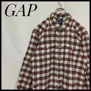 ギャップ(GAP)のGAP ギャップ 長袖シャツ カットソー チェック柄 ゆるだぼ 総柄 綿100％(シャツ)