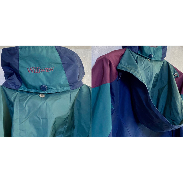 コロンビア　Columbia   ナイロンジャケット　紺緑紫　　90年代
